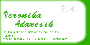 veronika adamcsik business card